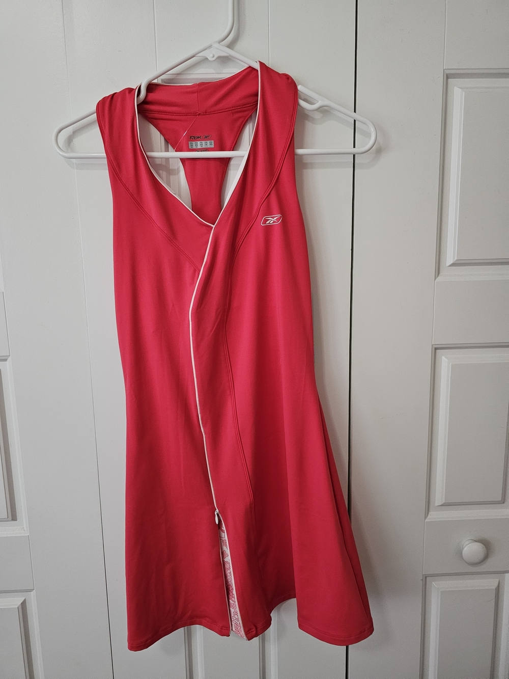 Reebok Hot Pink Athletic Dress with White Piping, Size XS